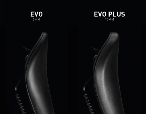 EVO and EVO PLUS are now available in the 140 mm wide version, ideal for cyclists
with sit bones width between 90 and 120 mm.